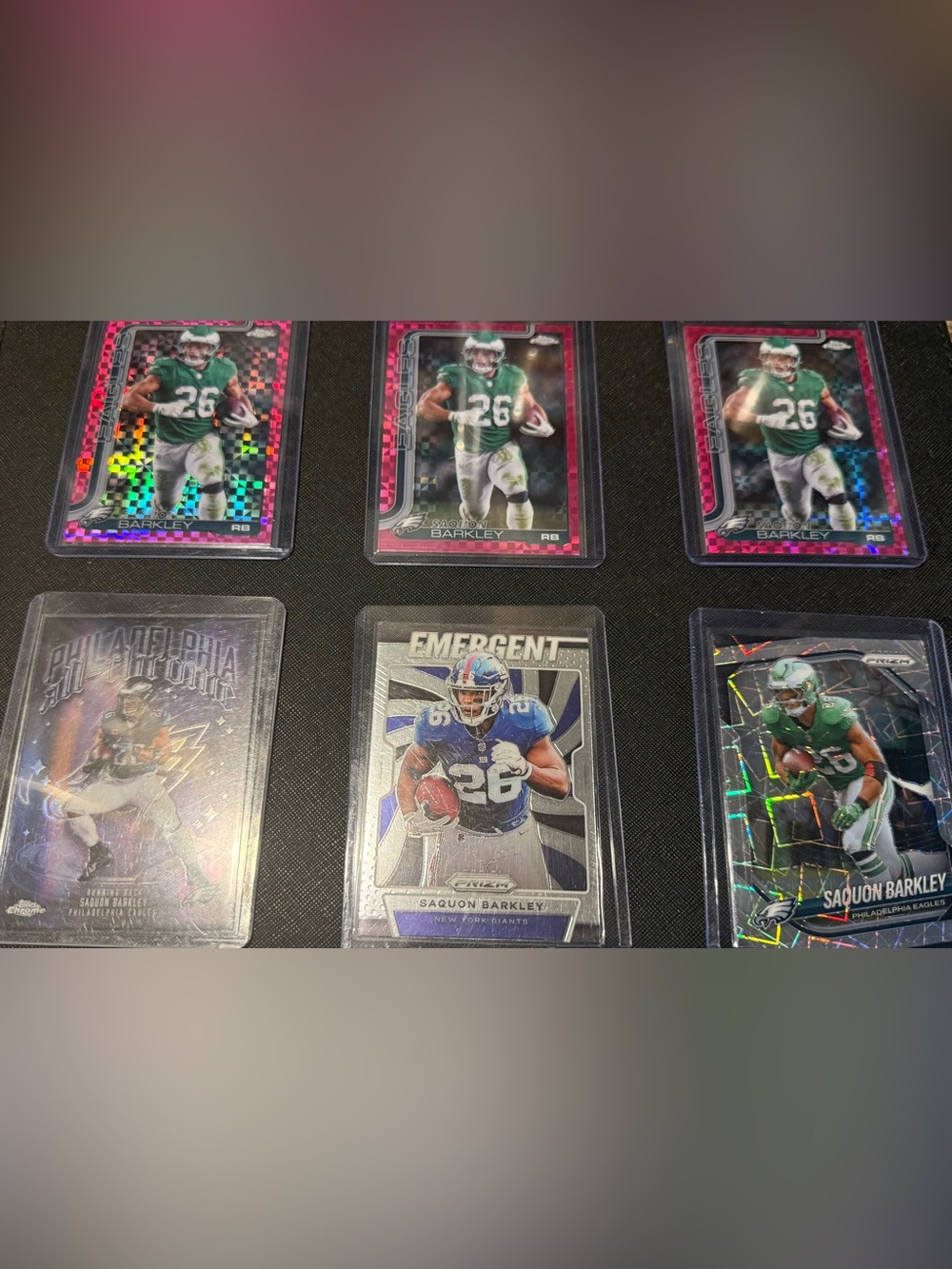 Saquon Barkley lot of 6 trading cards